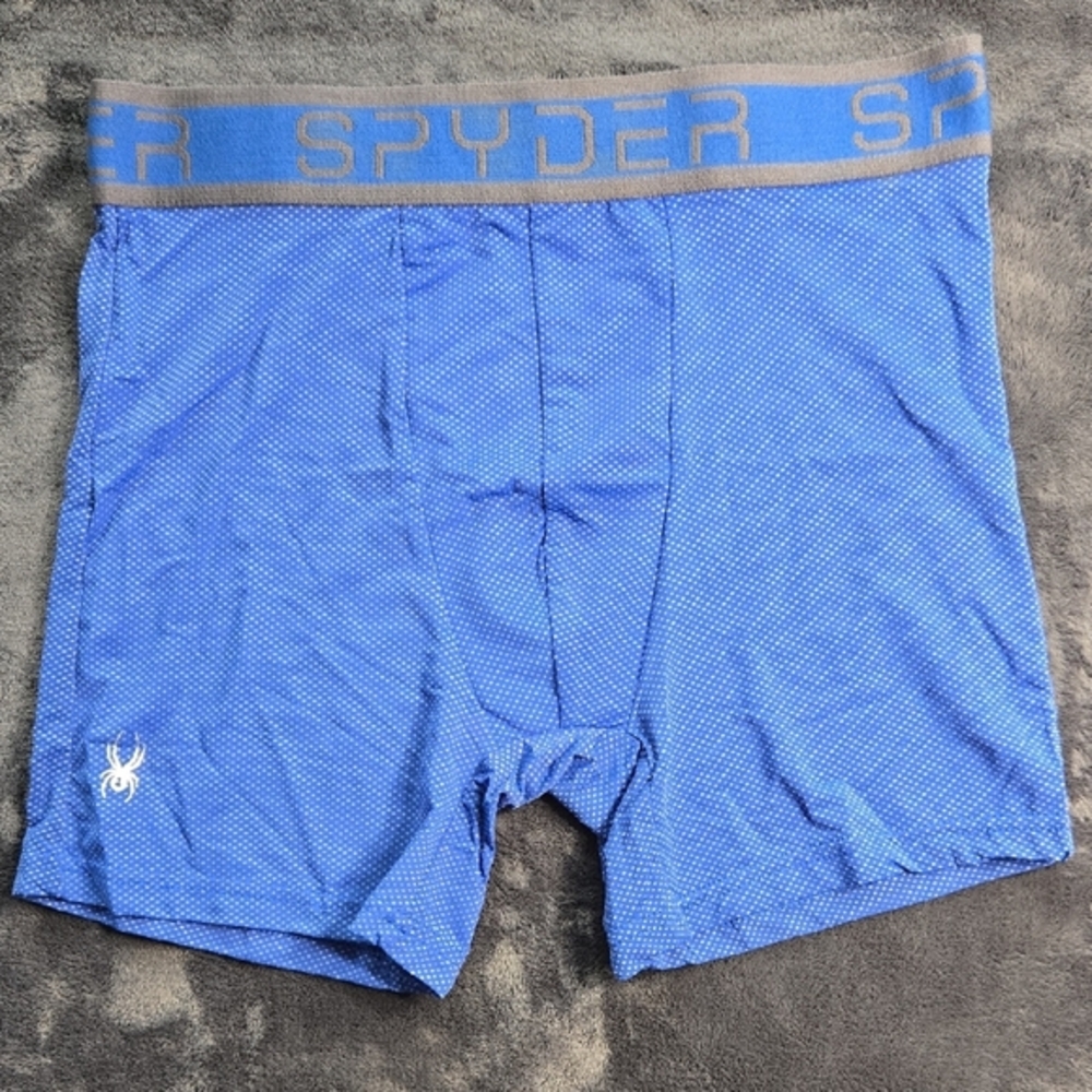 Spyder Blue Athletic Boxer Briefs with Elastic Waistband